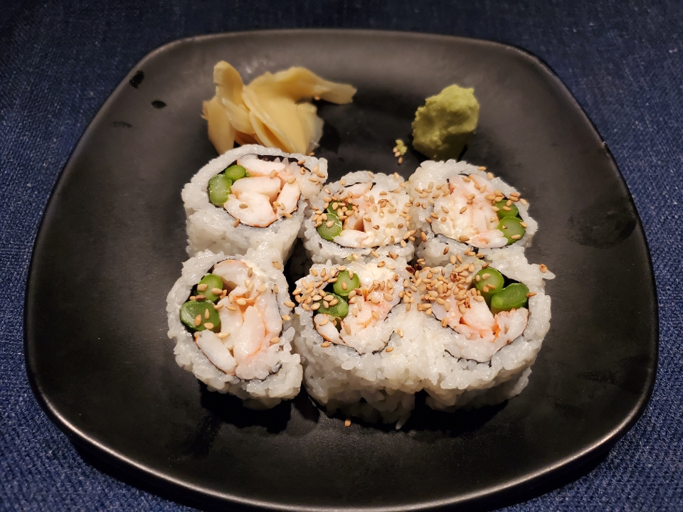 Order Shrimp Asparagus Cut Roll food online from Taiko store, Irvine on bringmethat.com