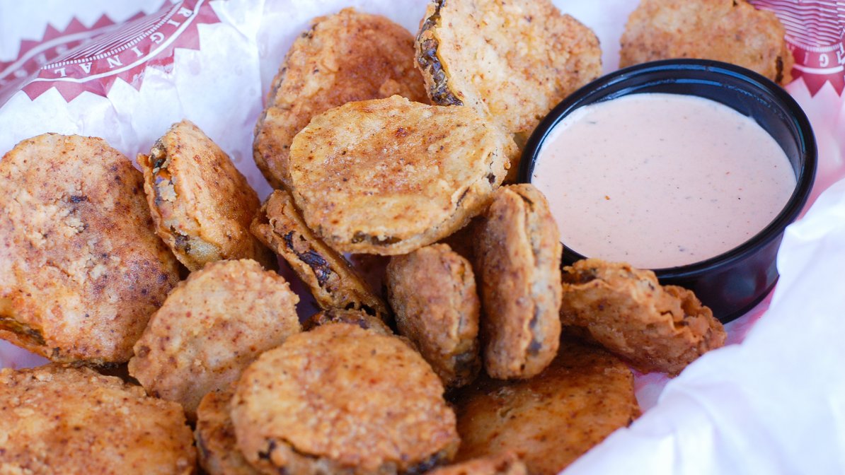 Order Fried Pickle Chips food online from Texadelphia store, San Antonio on bringmethat.com