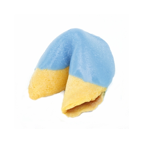 Order Medium Blue Chocolate Covered Fortune Cookies food online from Fancy Fortune Cookies store, Indianapolis on bringmethat.com