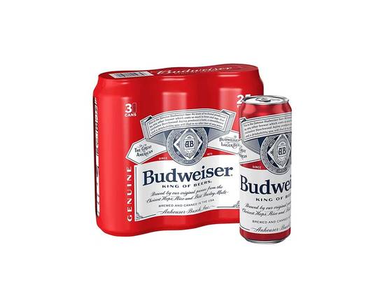 Order Budweiser 3 Pack 25oz food online from Extra Mile 2047 store, Fairfield on bringmethat.com