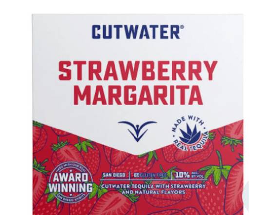 Order Cutwater Strawberry Margarita Cocktail 10 % ABV 12OZ 4Pack food online from Sousa Wines & Liquors store, Mountain View on bringmethat.com