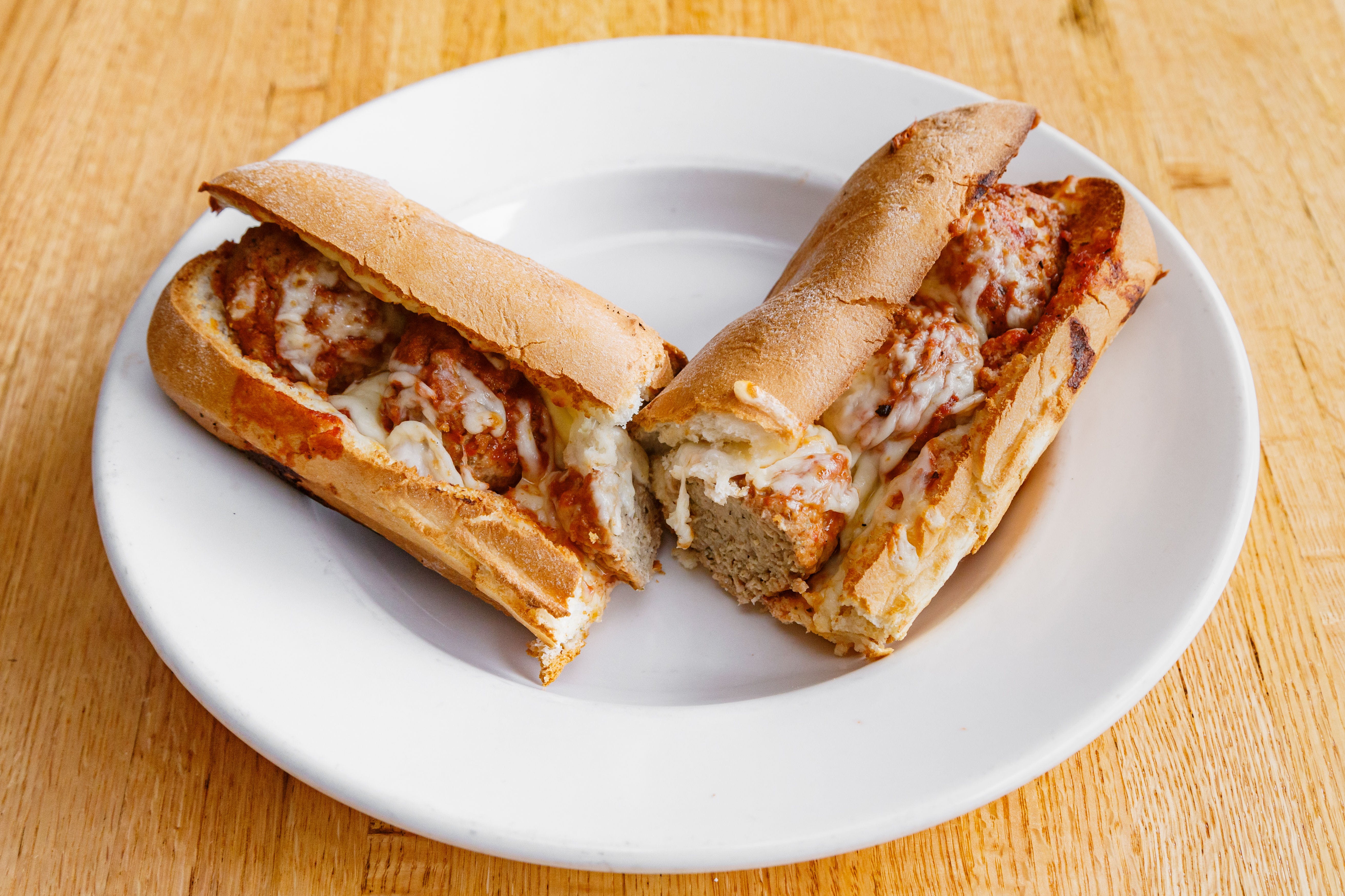 Order Meatball Hoagie - Half 8" food online from Giovanni's Pizza & Pasta store, Pittsburgh on bringmethat.com