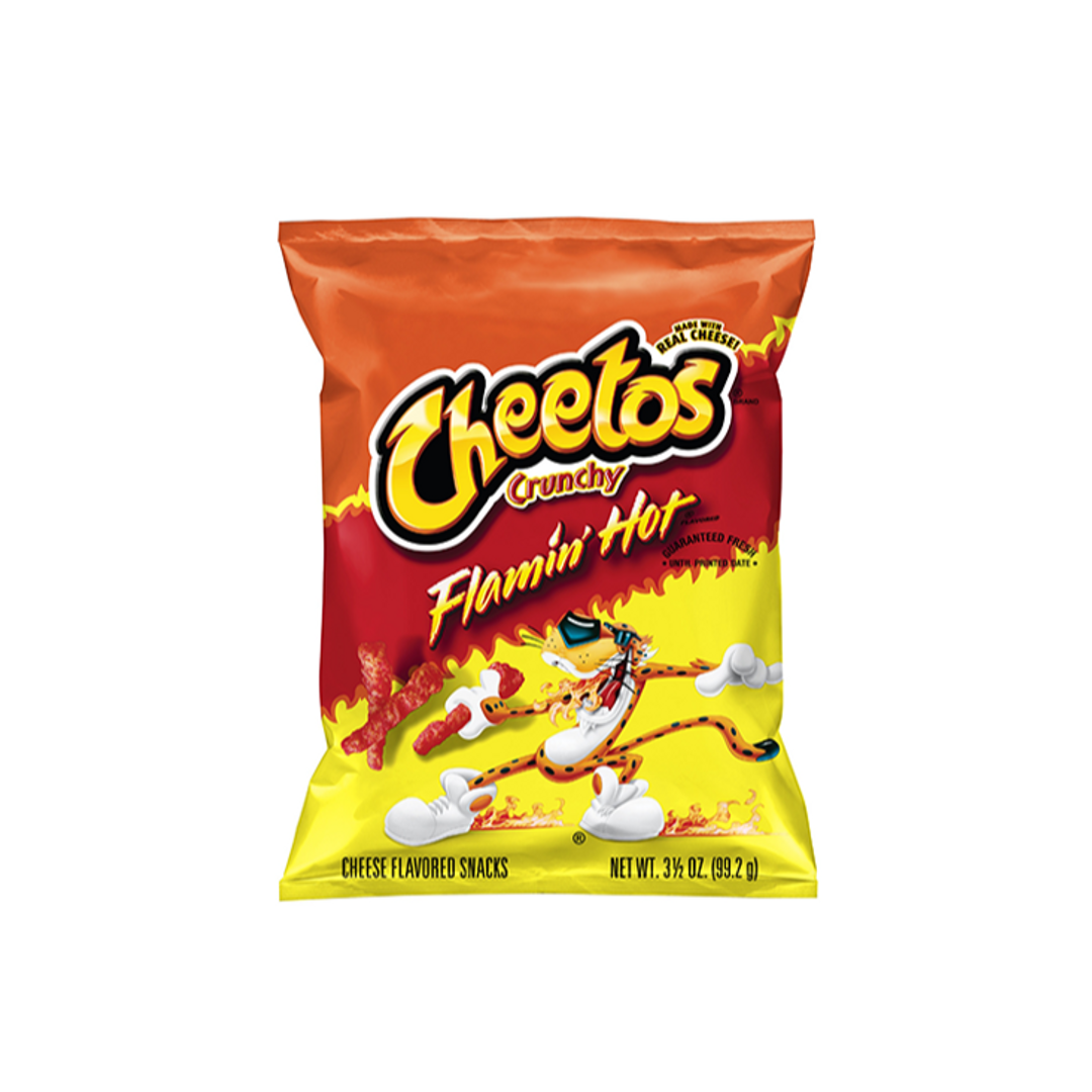 Order Cheetos Flamin Hot 3.25 Oz food online from Rebel store, Las Vegas on bringmethat.com
