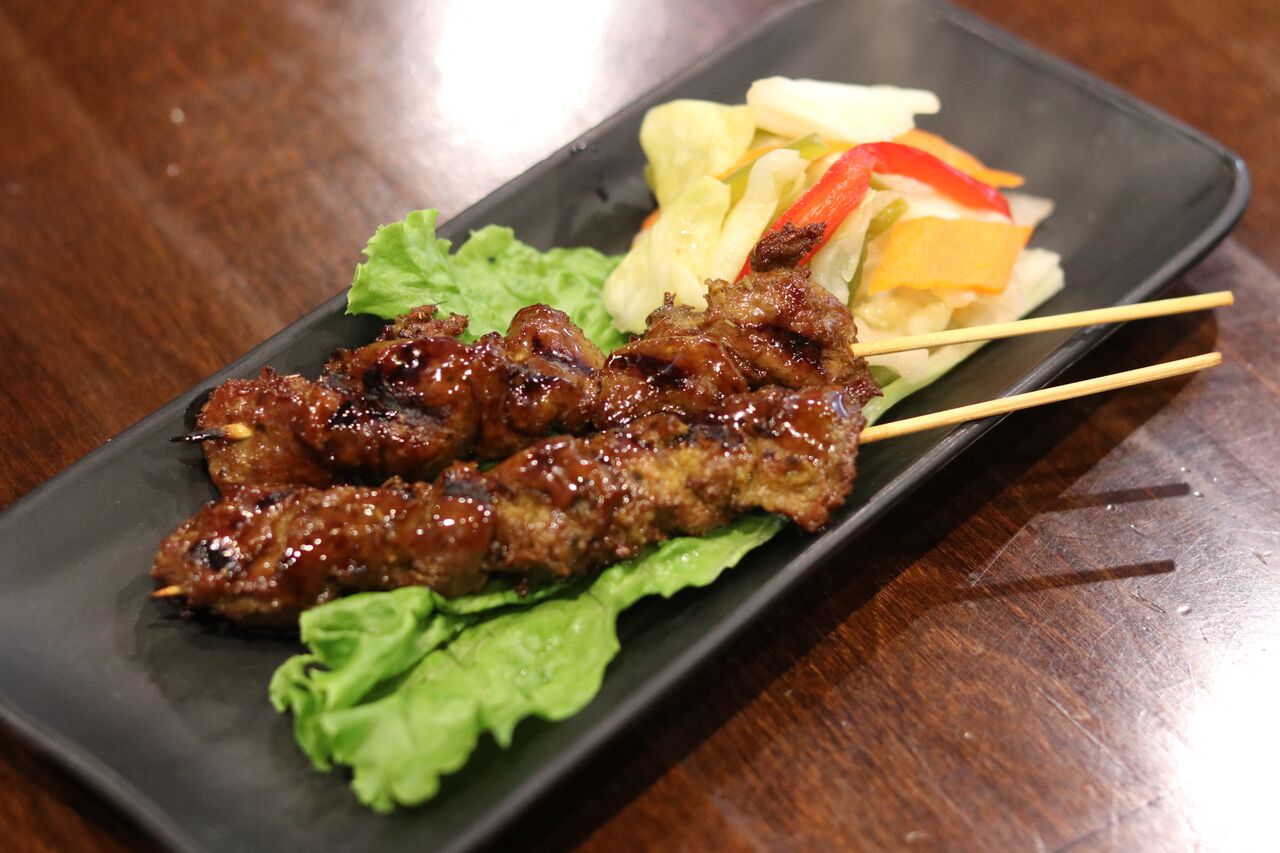 Order Grilled Beef Skewers (2) food online from Capital Noodle Bar store, Brea on bringmethat.com