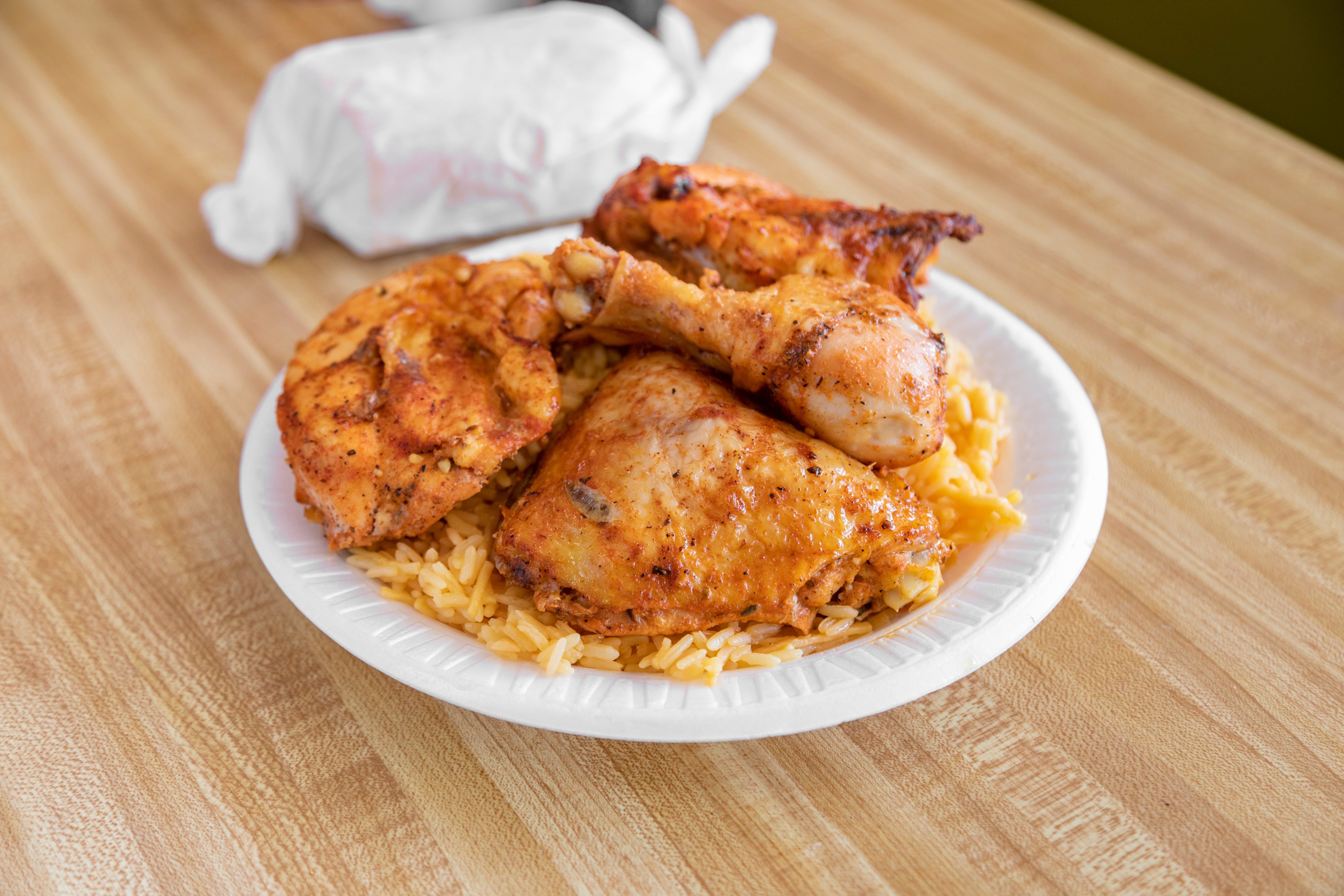 Order Baked Chicken with Rice Special - Special food online from Second Poquonock Giant Grinder store, Windsor Locks on bringmethat.com