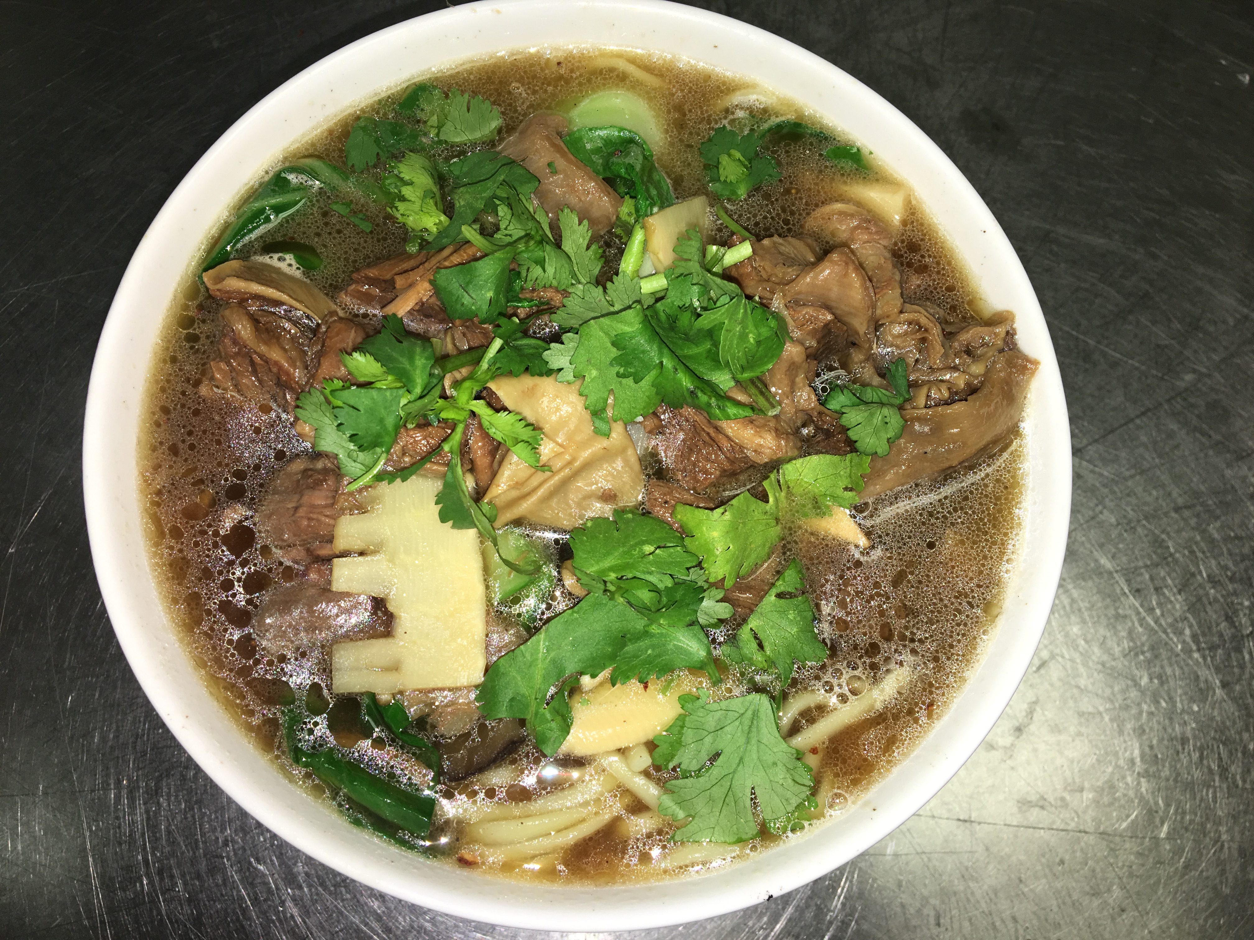 Order D1. Beef Belly Stew Noodle Soup 红烧牛腩面 food online from Red Chili store, Syracuse on bringmethat.com