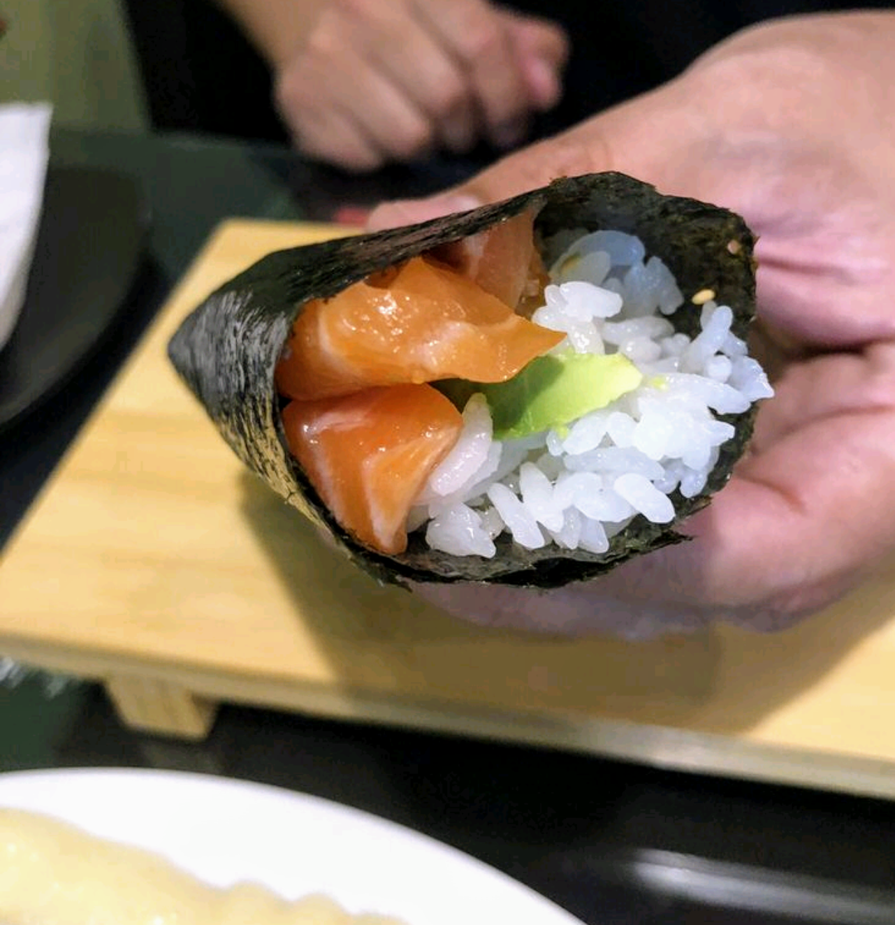 Order Salmon Hand Roll food online from Youandi Sushi store, Temecula on bringmethat.com