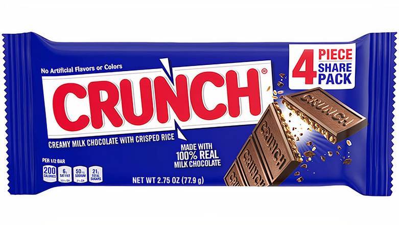 Order Crunch 100% Real Milk Chocolate Share Candy Bar, Share Pack food online from Mac On 4th store, Alton on bringmethat.com