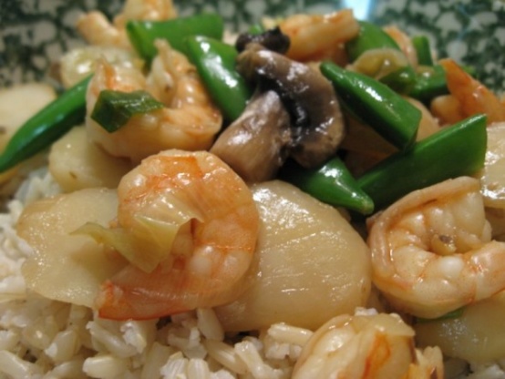 Order 113. Shrimp with Snow Peas with White Sauce food online from Taste of Asian store, Lodi on bringmethat.com