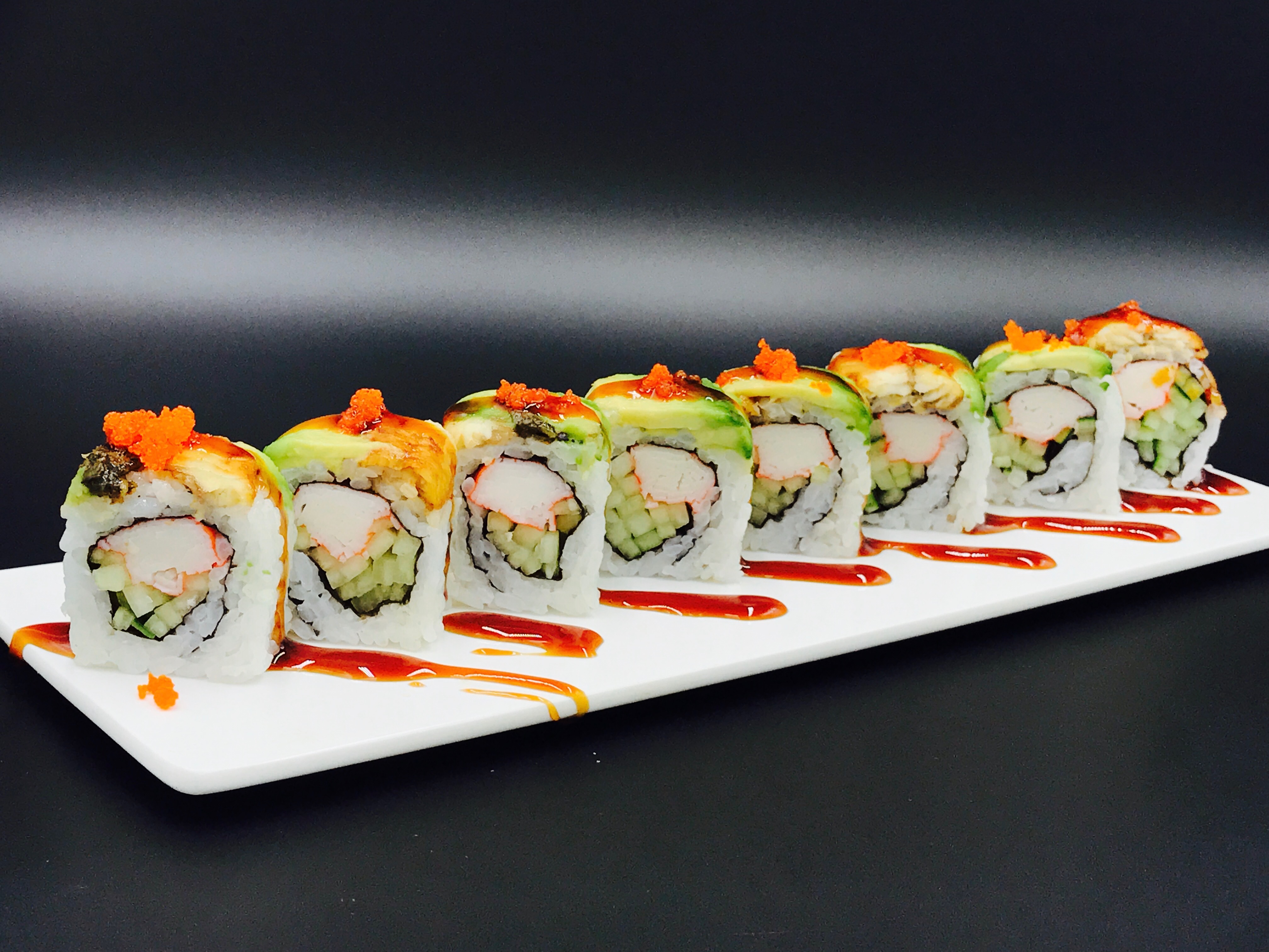 Order Dragon Roll food online from Sushi King store, Charlottesville on bringmethat.com