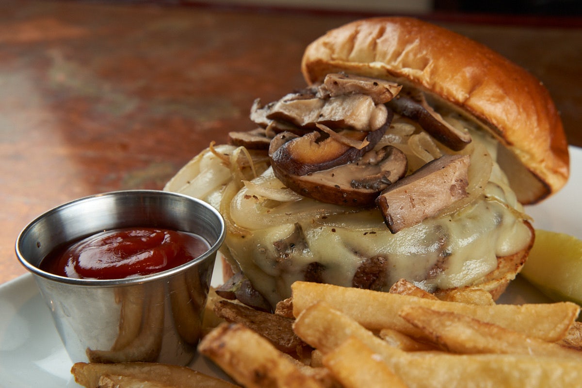 Order MUSHROOM SWISS* food online from Sweetwater Tavern and Grille store, Chicago on bringmethat.com