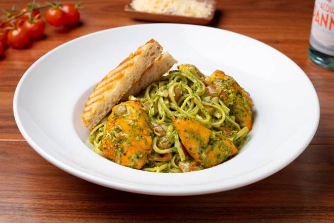 Order Chicken Pesto Linguine food online from Panini Kabob Grill store, San Diego on bringmethat.com
