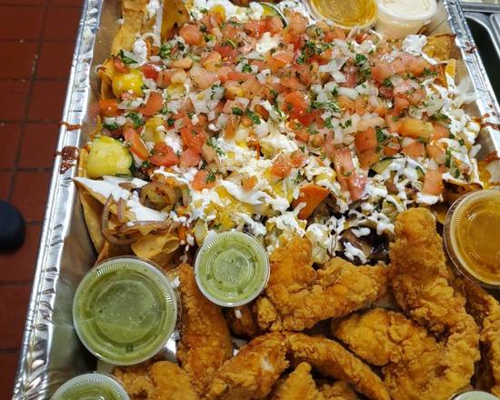 Order Mixed Tray | Nachos, Wings, Chicken Fingers food online from Mezcal Kitchen store, Bayonne on bringmethat.com