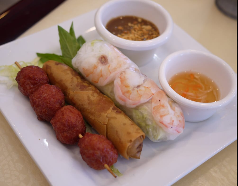 Order A7. Trio Sampler food online from Que Huong store, Plano on bringmethat.com