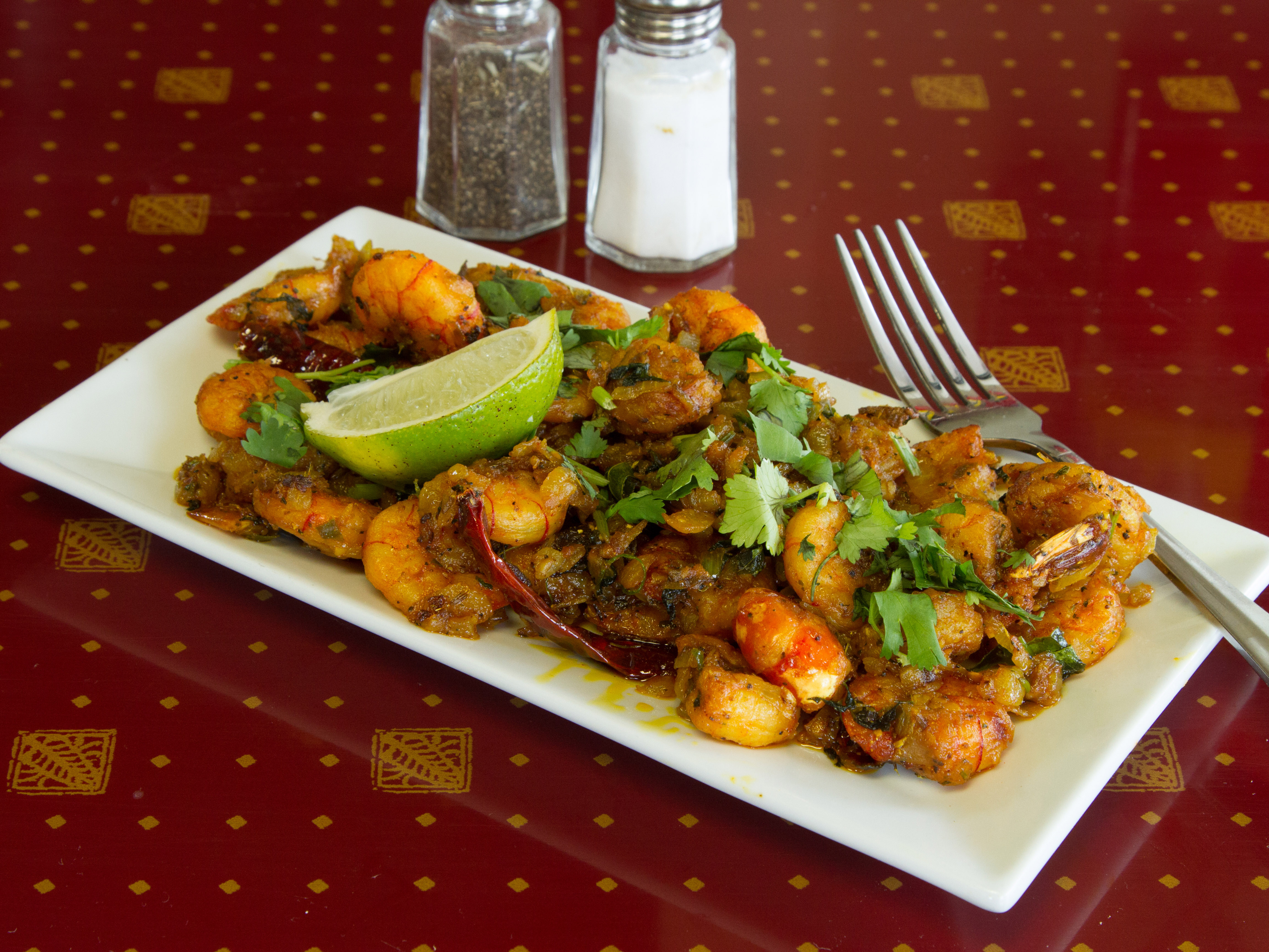 Order Andhra Shrimp Fry food online from Biryani Pot store, Newark on bringmethat.com