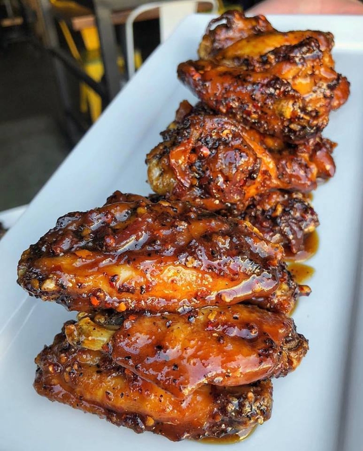 Order Bourbon Wings food online from Rance's Chicago Pizza - Long Beach store, Long Beach on bringmethat.com
