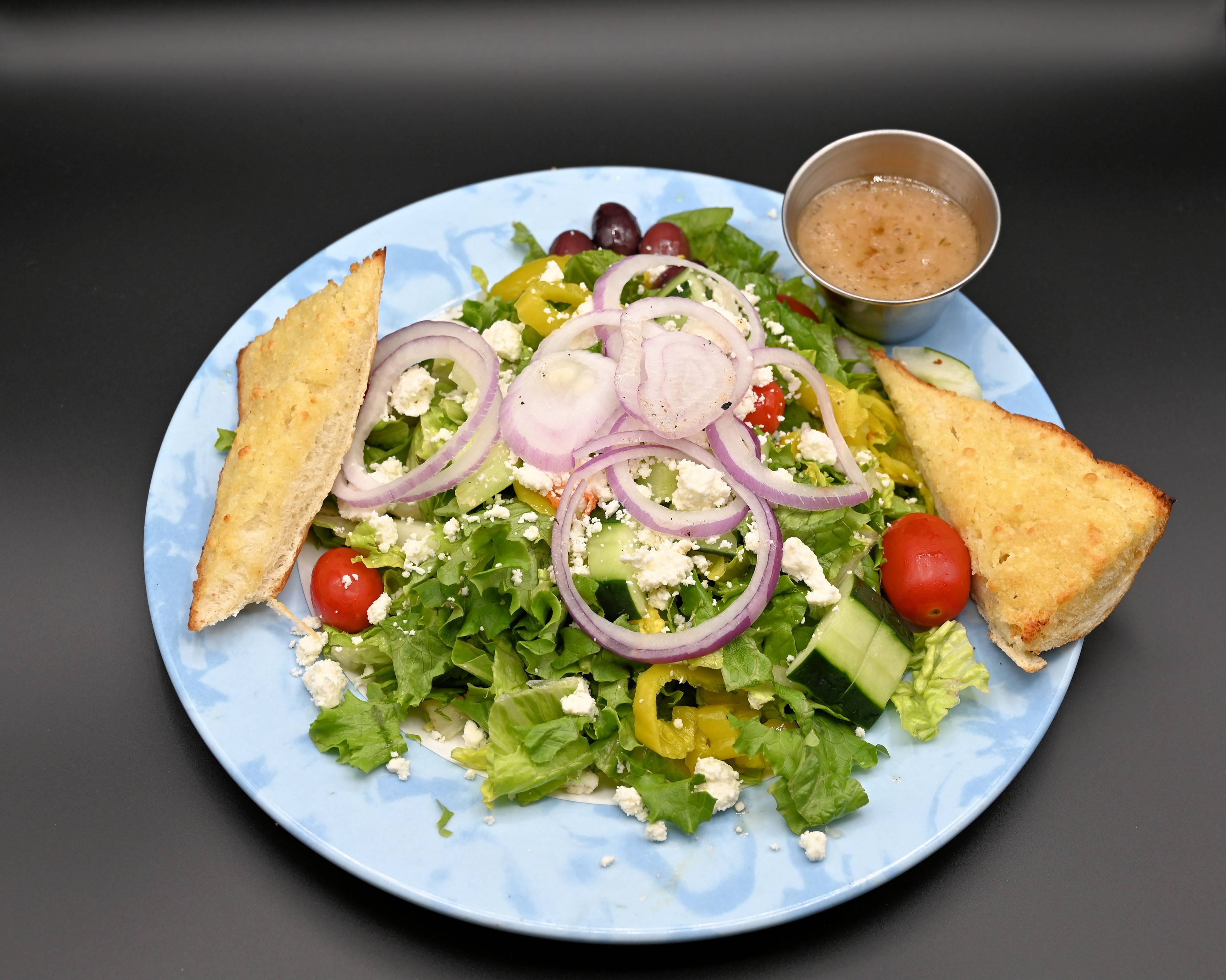 Order Greek Salad food online from Hopsfrog Grille store, Burke on bringmethat.com