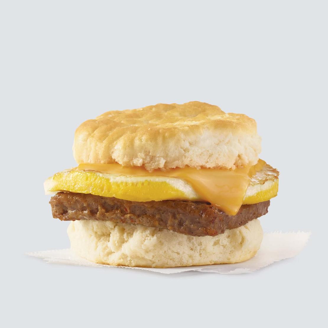 Order Sausage, Egg & Cheese Biscuit food online from Wendy store, Dallas on bringmethat.com