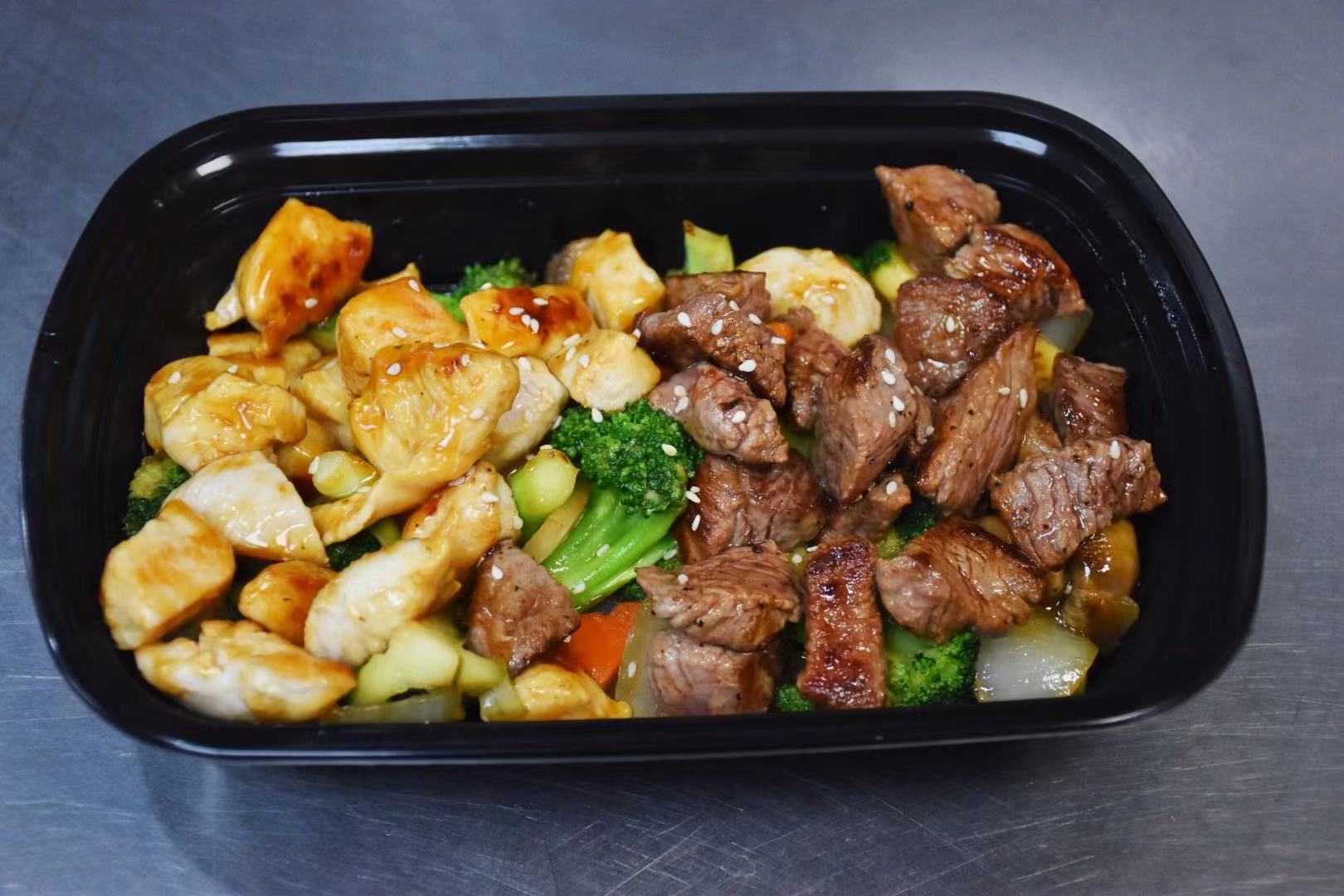 Order Chicken and Steak Combination Platter food online from Sumo Hibachi store, Greensboro on bringmethat.com