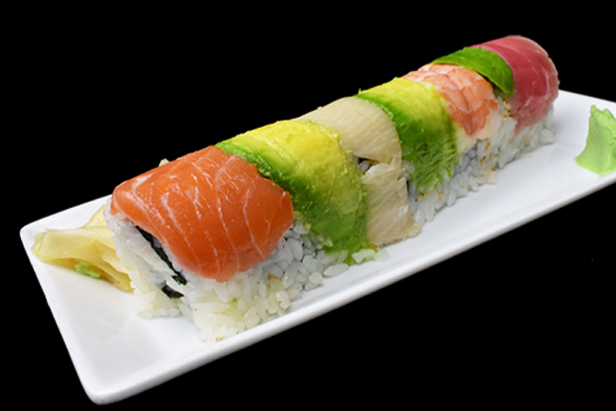 Order Rainbow Roll food online from Señor Sushi Peoria store, Peoria on bringmethat.com