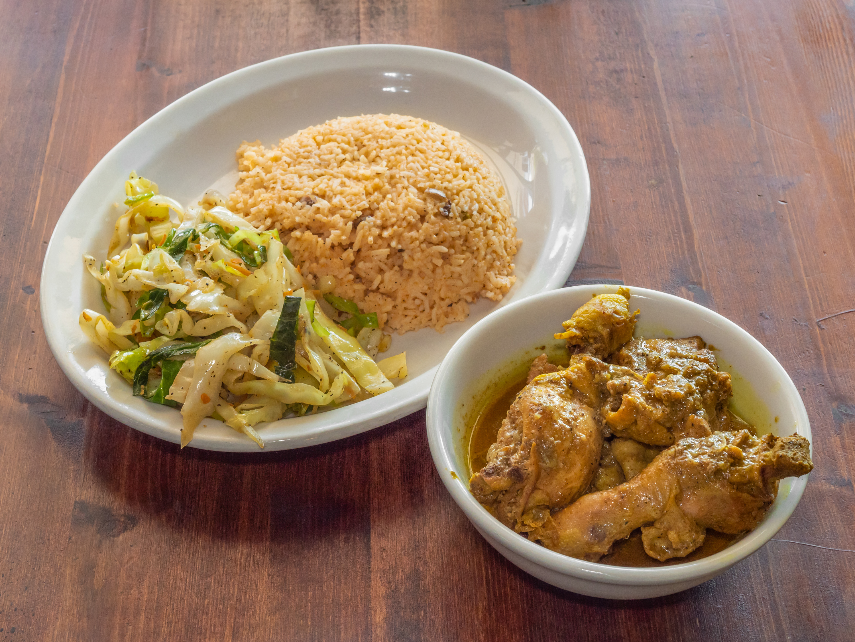 Order Bone-in Curried Chicken Plate  food online from Taste of the Islands store, Plano on bringmethat.com