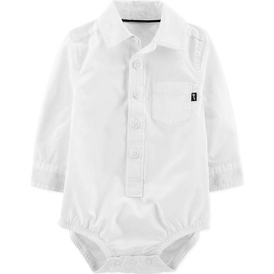 Order OshKosh B'gosh® Size 24M Button-Front Bodysuit in White food online from Bed Bath & Beyond store, Lancaster on bringmethat.com