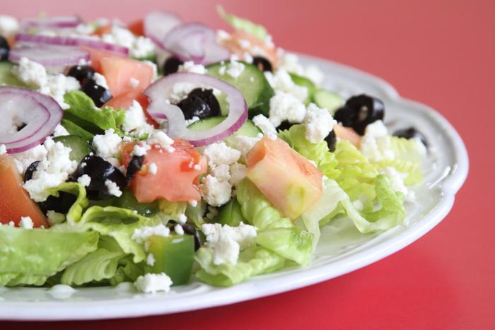 Order A1. Greek Salad food online from Mardini Deli store, Menlo Park on bringmethat.com