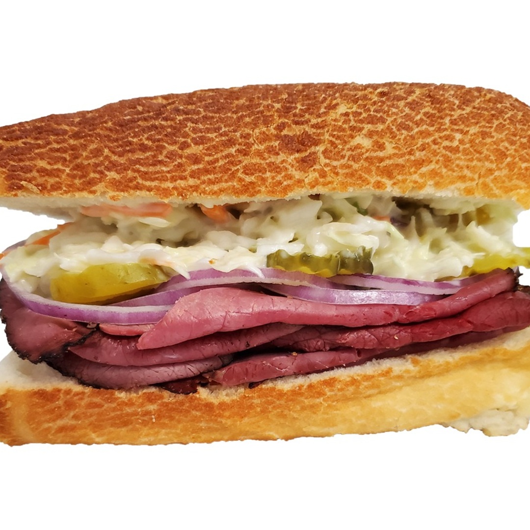 Order Hot Pastrami Sandwich food online from Lucky California store, Castro Valley on bringmethat.com