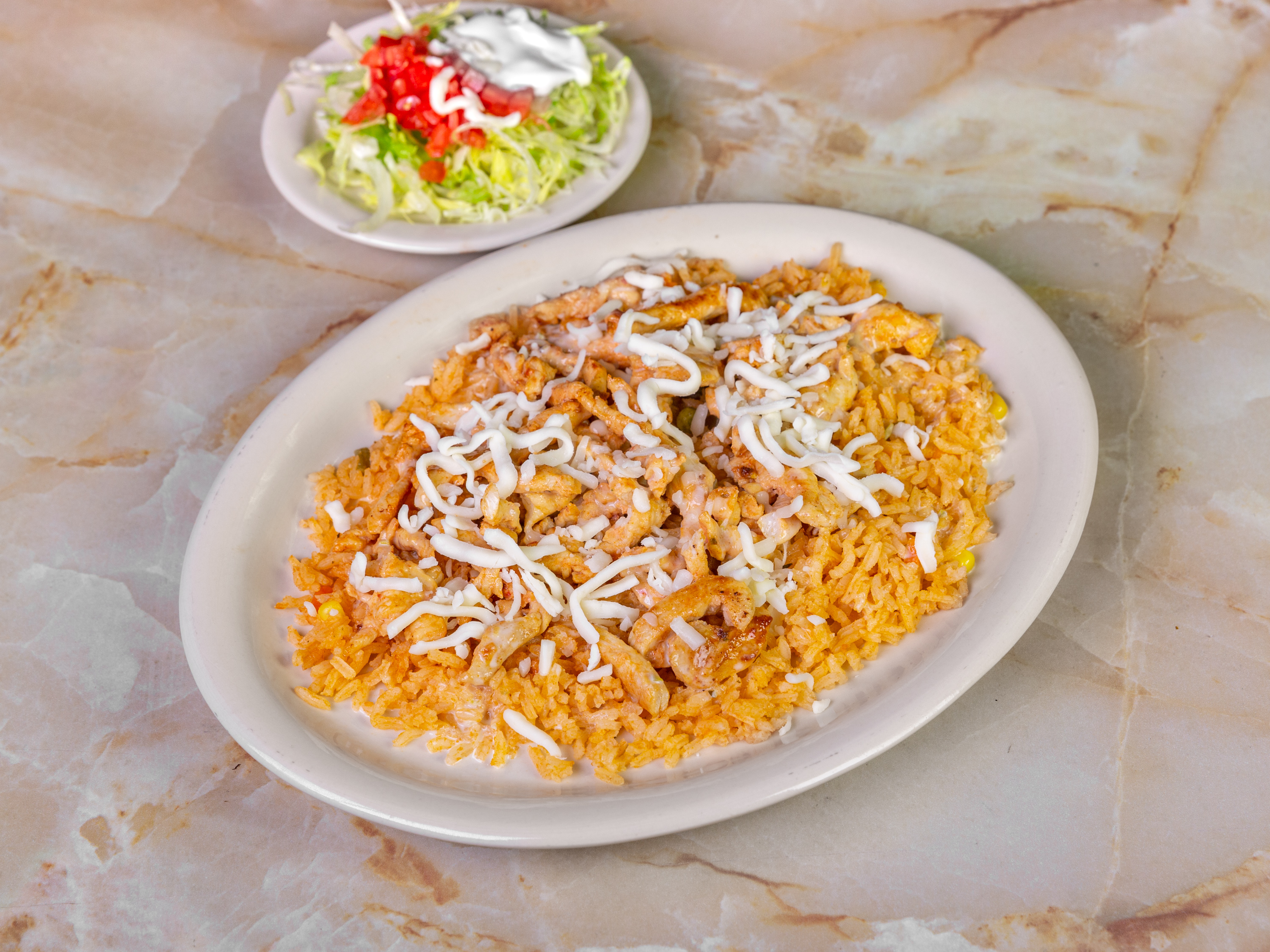 Order Arroz con Pollo food online from Oasis Mexican Grill store, Springdale on bringmethat.com