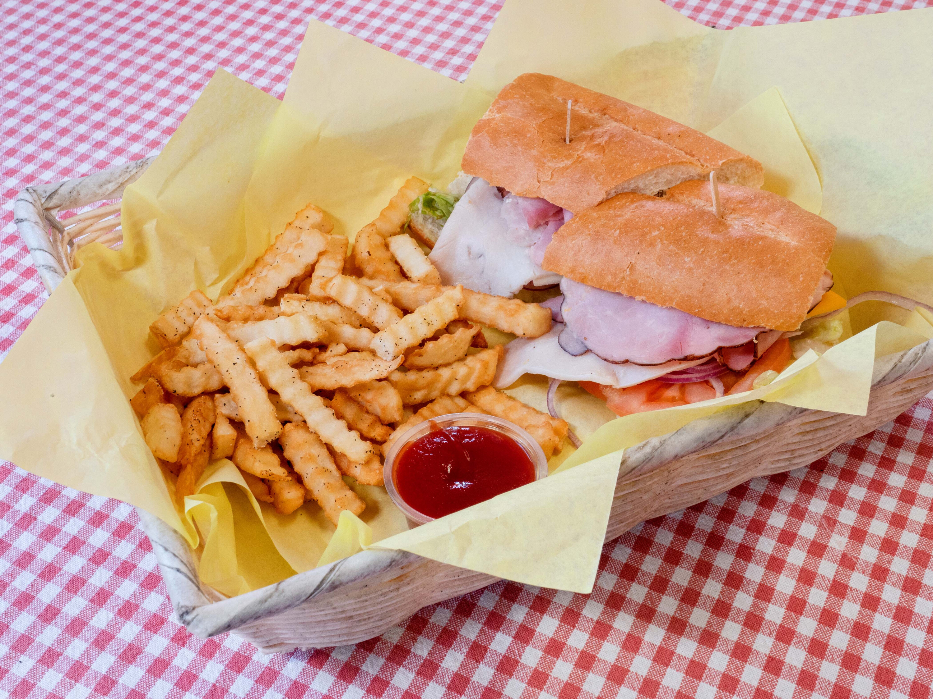 Order Ham and Turkey Club food online from Ohlone Deli store, Fremont on bringmethat.com