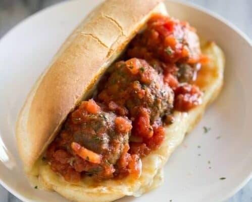 Order Meatball Sandwich food online from Chuck's Pizza store, Chicago on bringmethat.com