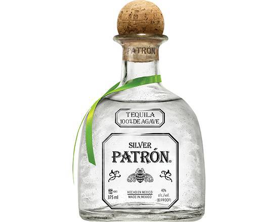 Order Patron Silver Tequila, 375mL liquor (40% ABV) food online from Samco Food Store store, Bakersfield on bringmethat.com