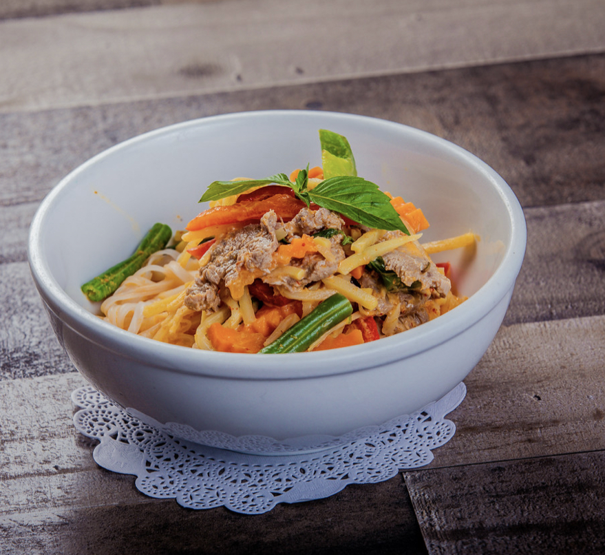 Order Noodle Red Curry food online from Clifton thai restaurant store, Clifton on bringmethat.com