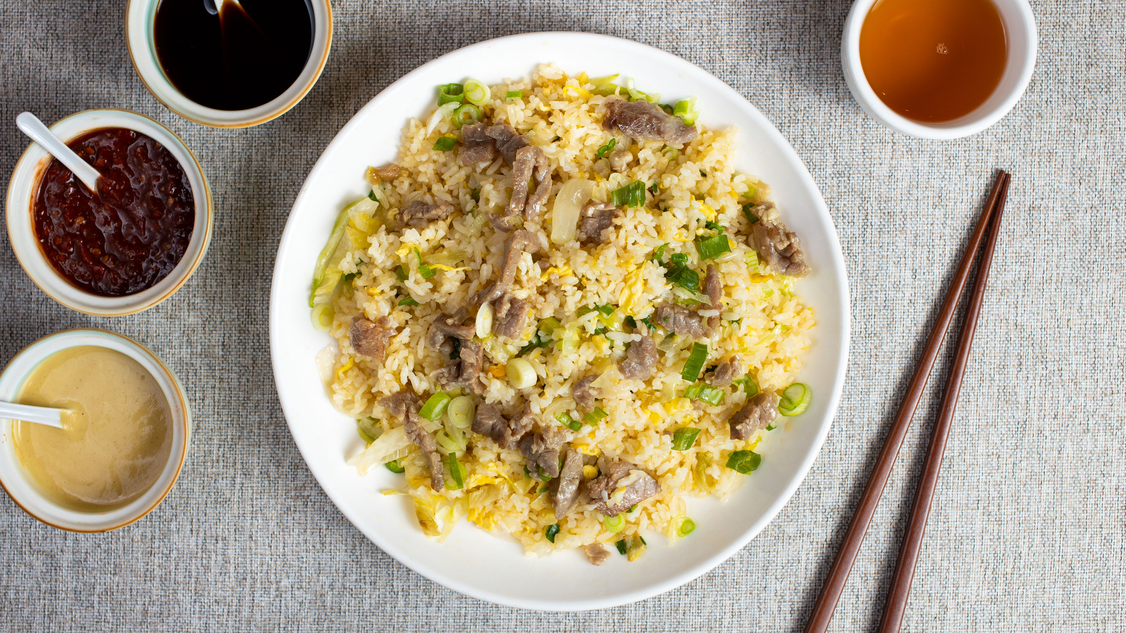 Order Rice to Meet You - Beef Fried Rice 牛炒饭 food online from Fortune Cookie Chinese store, San Francisco on bringmethat.com