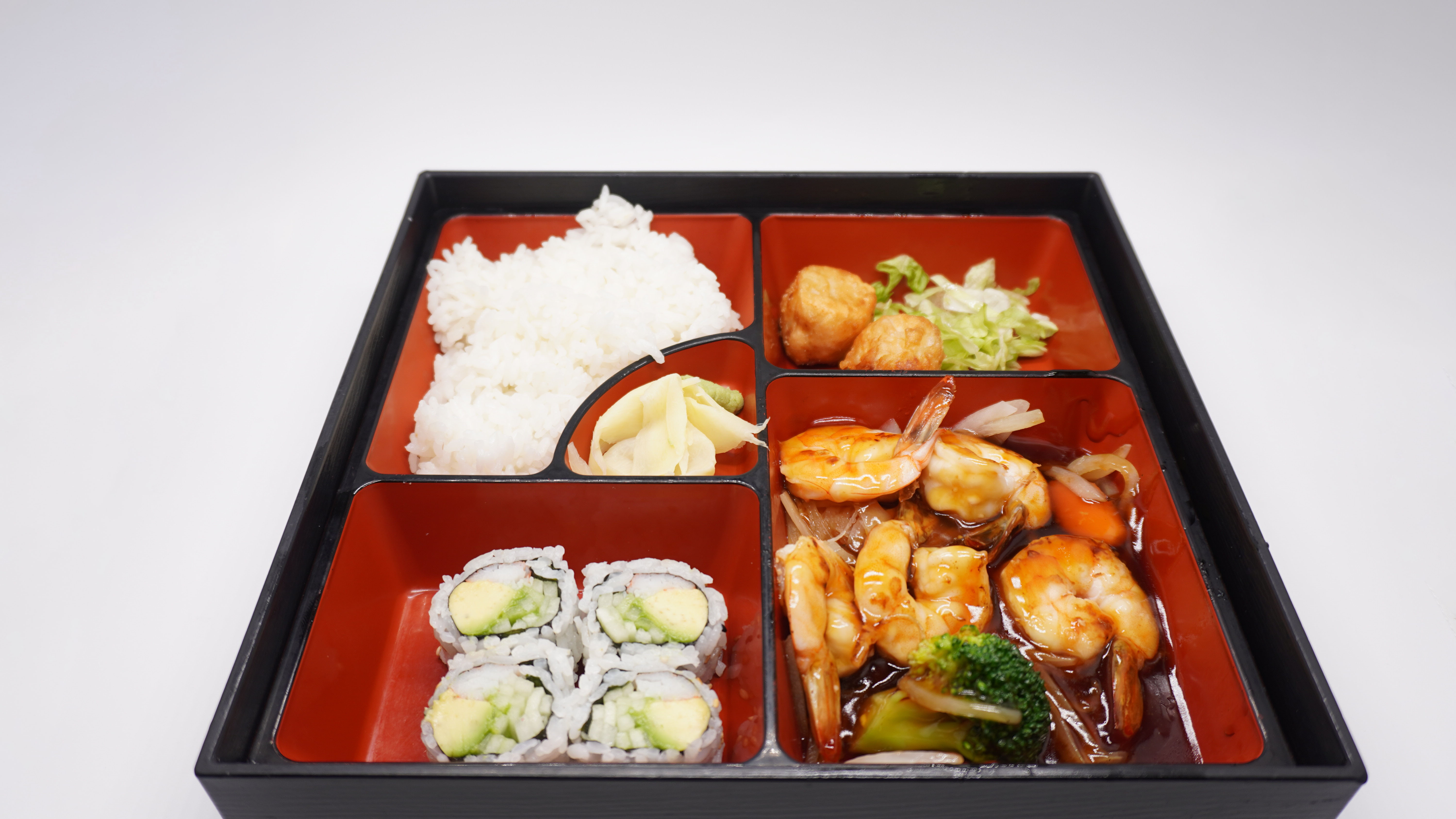 Order Shrimp Teriyaki Bento Box Lunch Special food online from Mizu Japanese Restaurant store, Niles on bringmethat.com