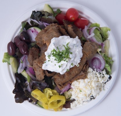 Order Gyro Salad food online from Pita Mediterranean Street Food store, Marietta on bringmethat.com