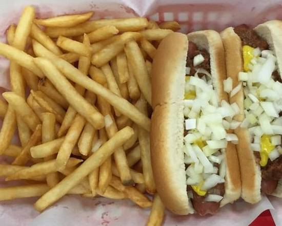 Order Chili Dog with Fries food online from George's Gyros Spot store, CHESTERTON on bringmethat.com