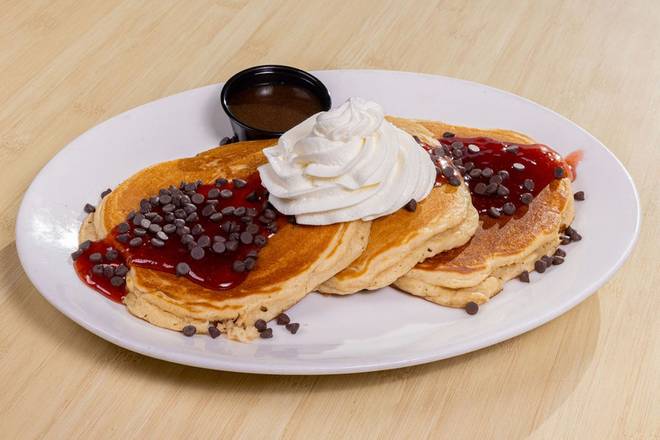 Order PB & Jammin' Pancakes (3) food online from Shari'S Cafe store, McMinnville on bringmethat.com