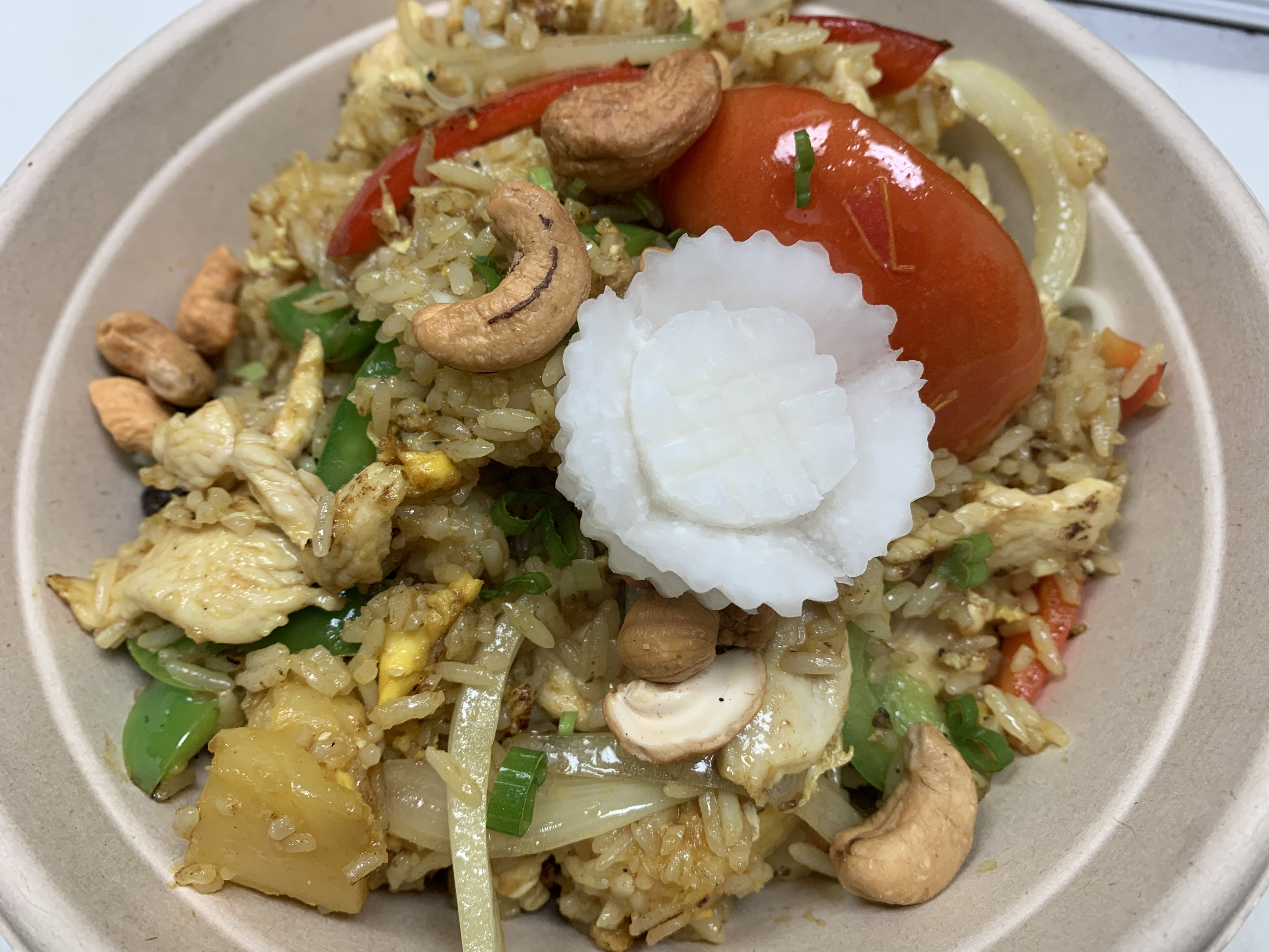 Order N6. Pineapple Fried Rice Shrimp and Chicken food online from Thai Basil & Sushi store, Trussville on bringmethat.com