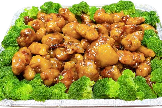 Order Orange Chicken Party Tray food online from Oishi Teriyaki & Sushi store, Paramount on bringmethat.com