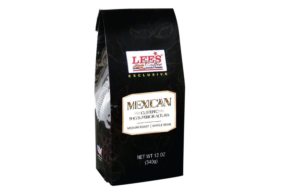 Order Mexican Custepec Whole Bean Coffee 12oz food online from Lee Sandwiches store, Peoria on bringmethat.com