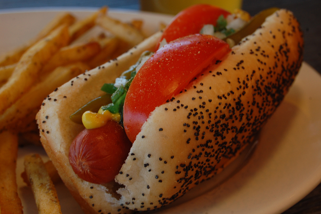 Order Classic Chicago Style Hot Dog food online from Jake & Elwood store, Louisville on bringmethat.com