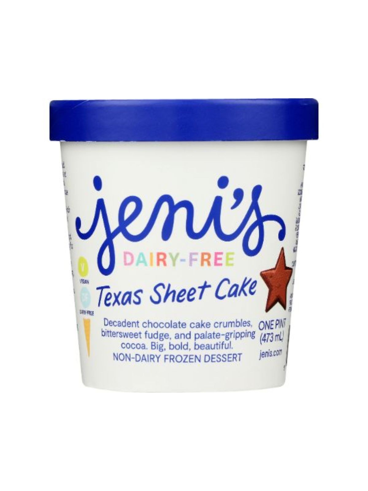Order Jeni's Dairy-Free Texas Sheet Cake Ice Cream (1 pint) food online from Stock-Up Mart store, Marietta on bringmethat.com