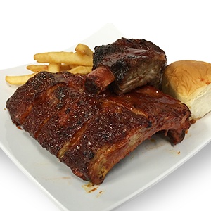 Order Pork and Beef Rib Dinner Combo food online from Pizza Man store, North Hollywood on bringmethat.com