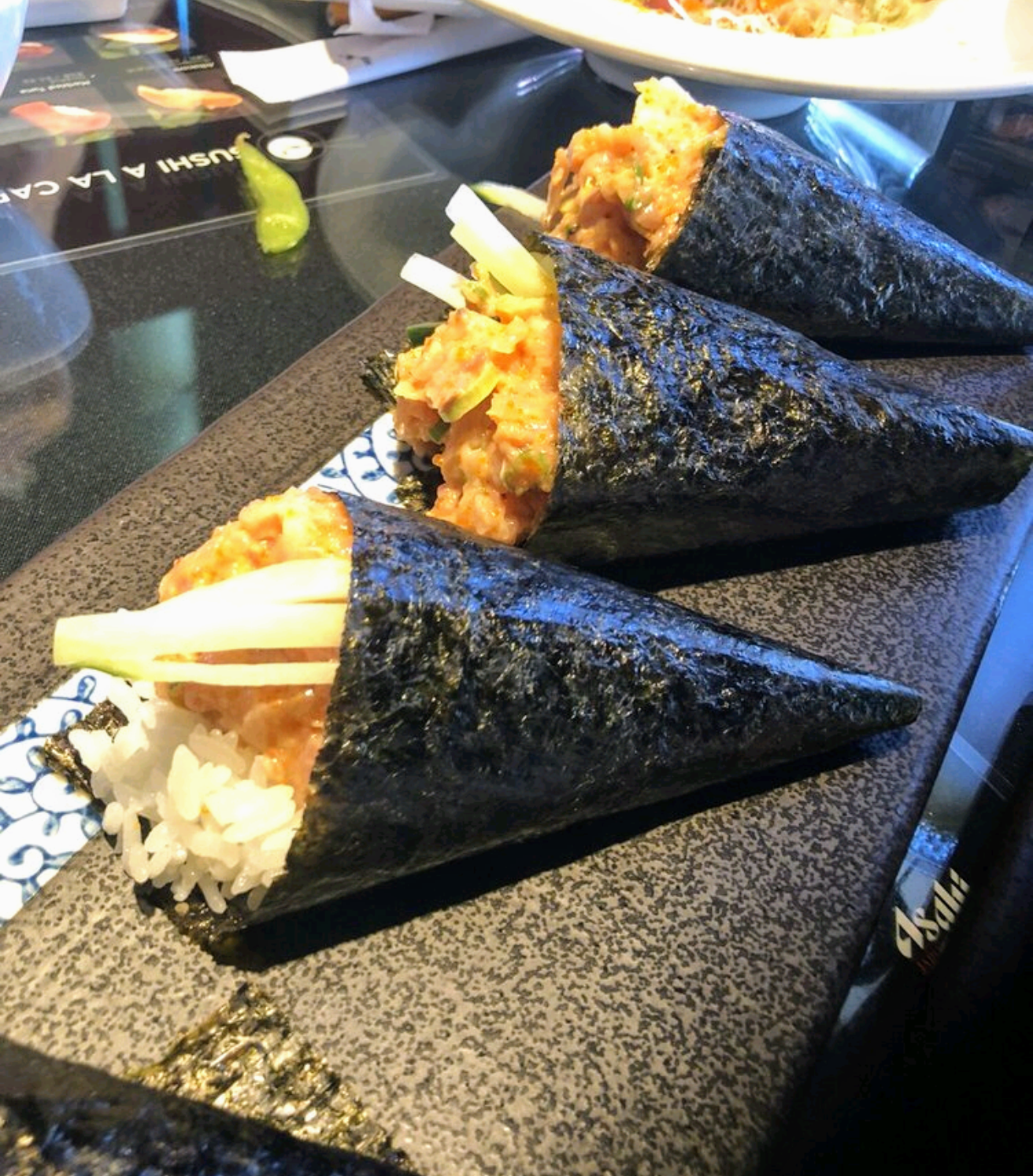 Order Blue Crab Hand Roll with soy paper food online from Youandi Sushi store, Temecula on bringmethat.com