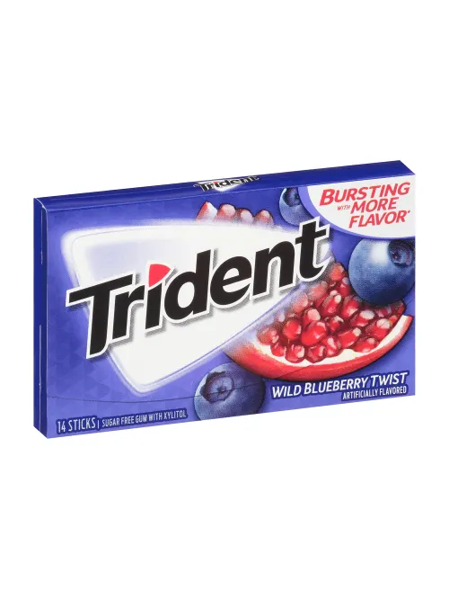Order Trident Wild Blueberry Twist 14 food online from Friends Snacks store, San Francisco on bringmethat.com