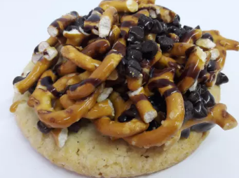 Order Salted Caramel Pretzel Cookie food online from One Hot Cookie store, Youngstown on bringmethat.com