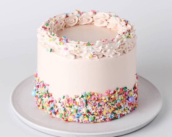 Order 6" Vanilla Creme Cake food online from Nick Manhattan Beach store, Manhattan Beach on bringmethat.com