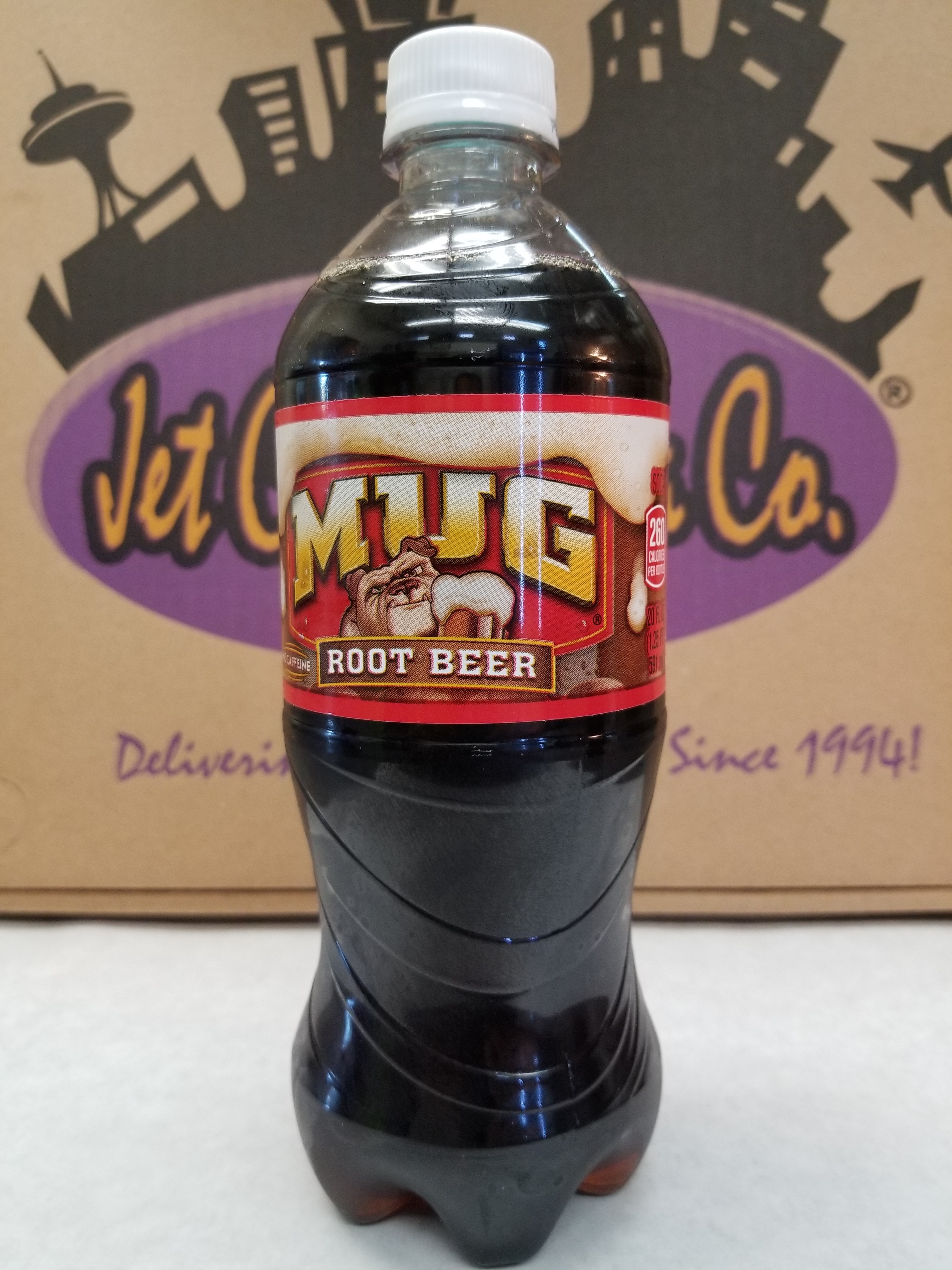 Order 20 oz Mug Root Beer Bottled Soda food online from Jet City Pizza Co. store, Seattle on bringmethat.com