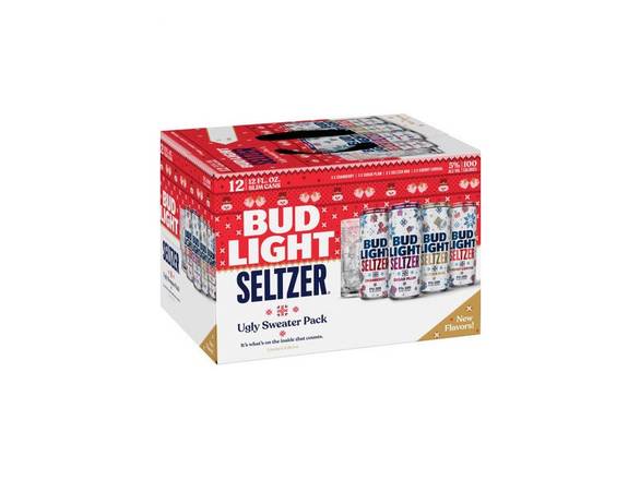 Order Bud Light Seltzer Ugly Sweater - 12x 12oz Cans food online from Kirby Food & Liquor store, Champaign on bringmethat.com